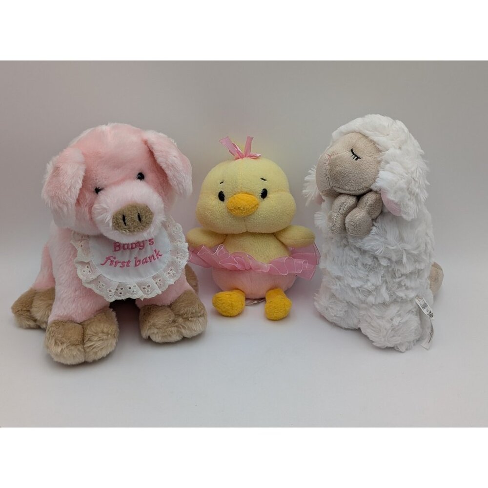 Ganz Baby‎ Pink Pig Bank Prayer Lamb Plush White Sheep Yellow Chick Ballet